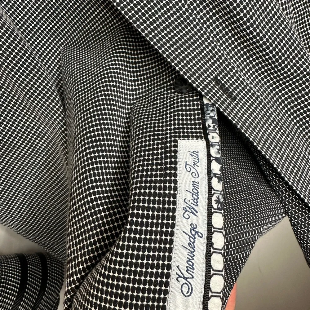 Robert Graham Modern Americana Men's XL Tailored Fit Black Dot Knowledge - Picture 8 of 10